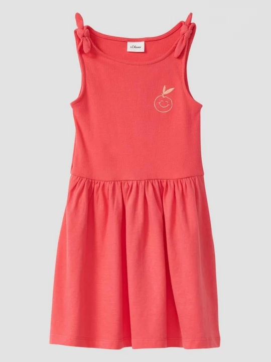 Foto van product Jurk in stofmix met borduursel s.Oliver roze