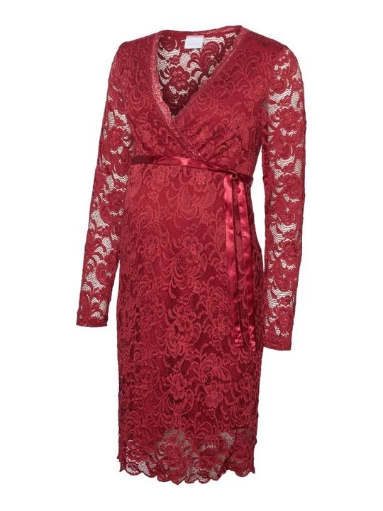 Foto van product Jurk Mamalicious donkerrood