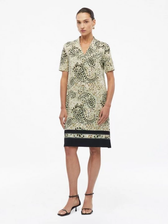 Foto van product Jurk met all-over-print en contrasterende details s.Oliver