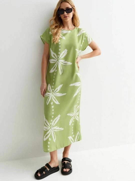 Foto van product Jurk New Look groen gemêleerd