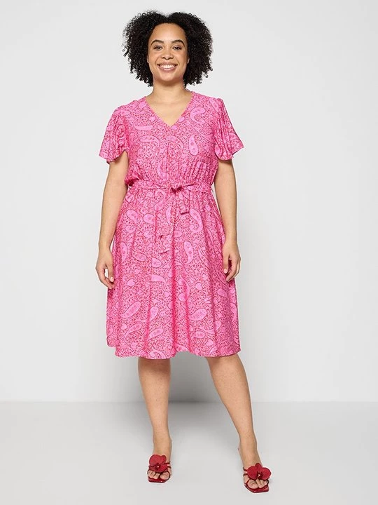 Foto van product Jurk ONLY Carmakoma donkerroze