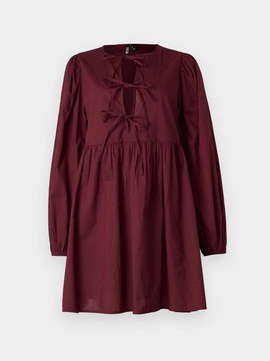 Foto van product Jurk Pieces bordeauxrood