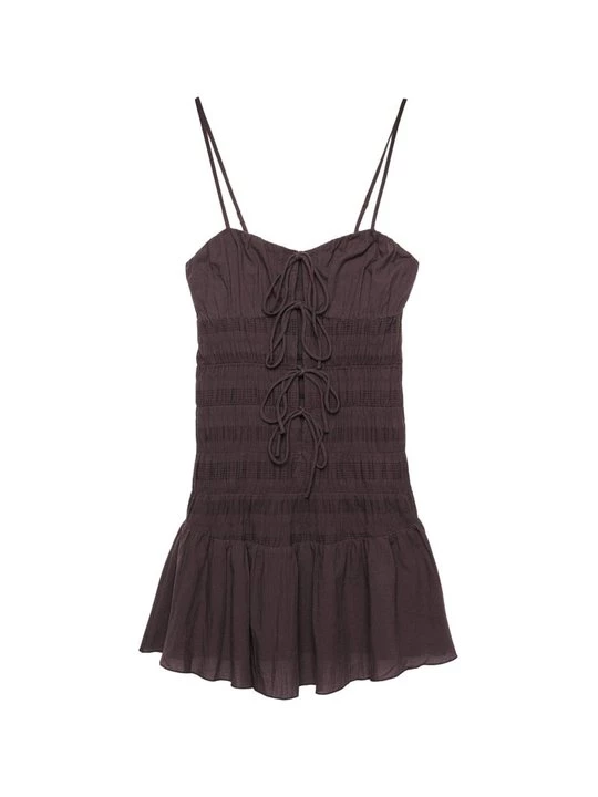 Foto van product Jurk Stradivarius donkerbruin