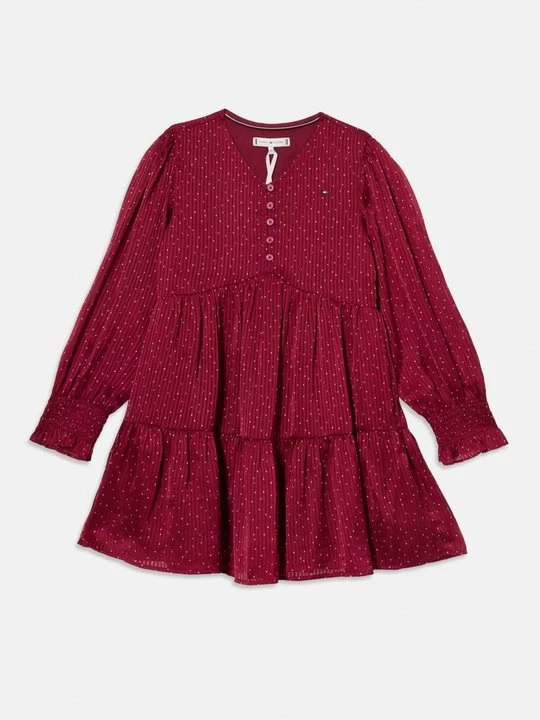 Foto van product Jurk Tommy Hilfiger bordeauxrood