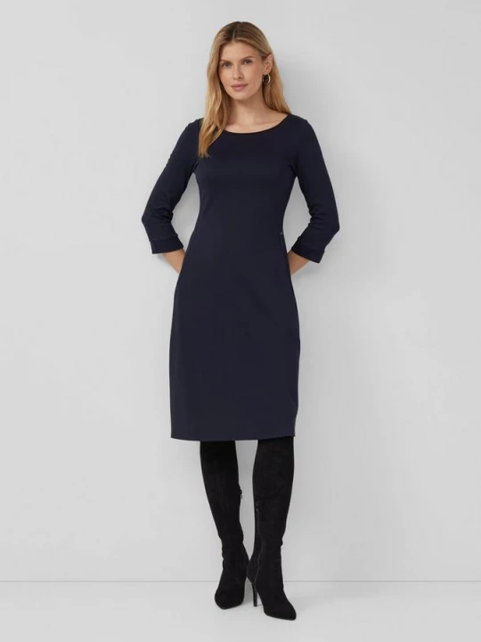 Foto van product Jurk van interlockjersey met zijsplitjes s.Oliver blauw