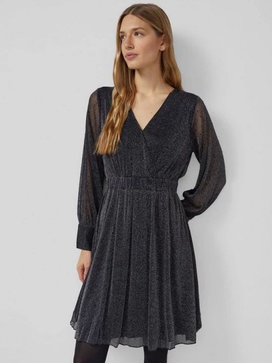 Foto van product Jurk van mesh met glittereffect s.Oliver zwart