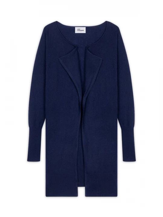 Foto van product JUST CASHMERE Gebreid vest 'BROOKE' navy