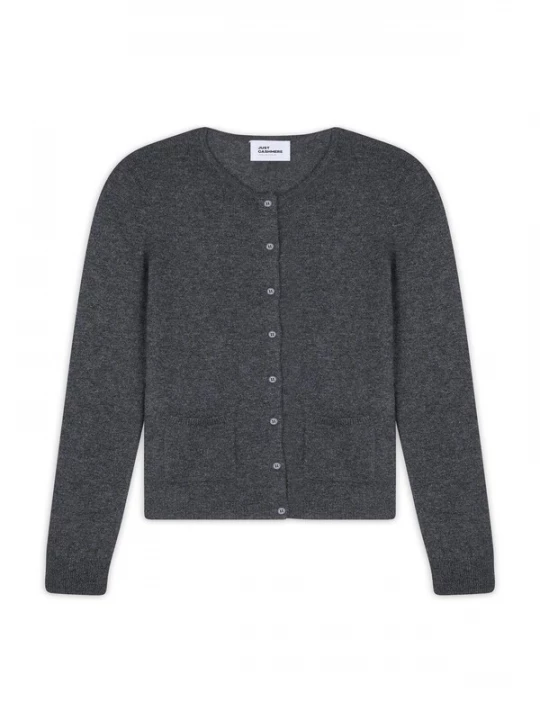 Foto van product JUST CASHMERE Gebreid vest 'Katharine' antraciet