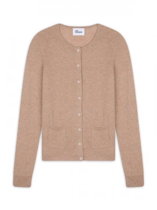 Foto van product JUST CASHMERE Gebreid vest 'Katharine' mokka