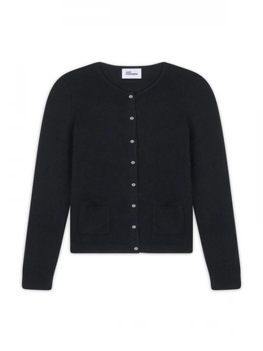 Foto van product JUST CASHMERE Gebreid vest 'KATHARINE' zwart