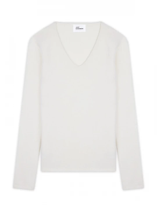 Foto van product JUST CASHMERE Trui 'Abby' lichtgrijs