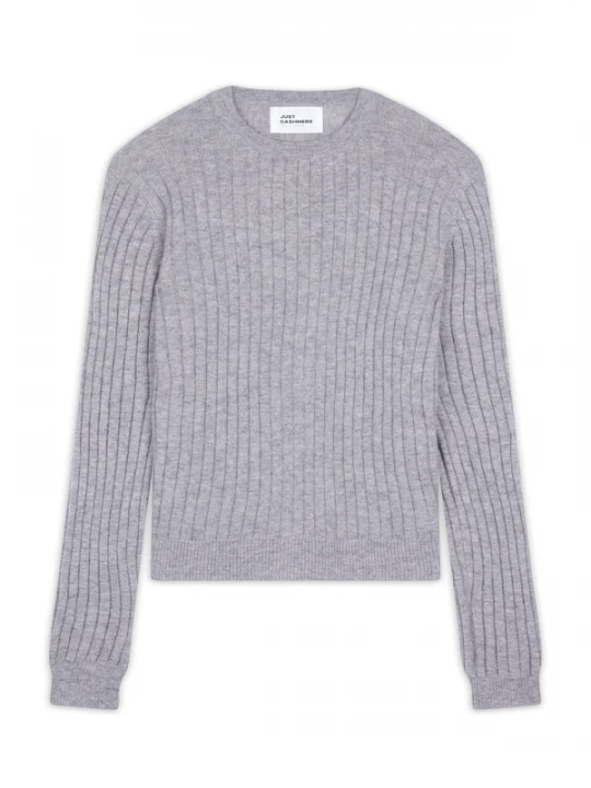 Foto van product JUST CASHMERE Trui 'Avana' grijs gemêleerd