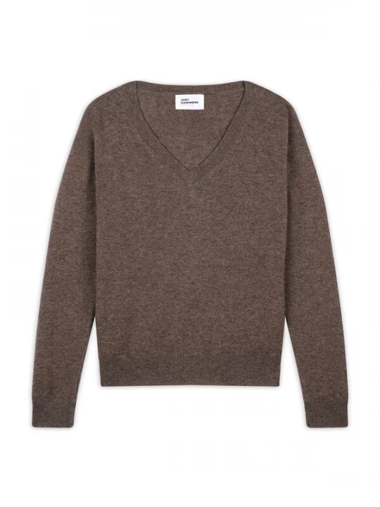 Foto van product JUST CASHMERE Trui bruin gemêleerd
