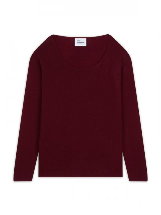 Foto van product JUST CASHMERE Trui 'Fiona' bordeaux