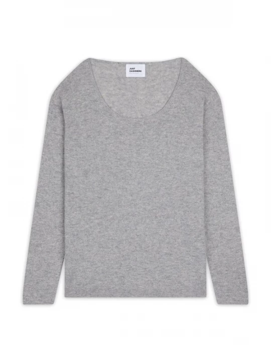 Foto van product JUST CASHMERE Trui 'Fiona' grijs gemêleerd