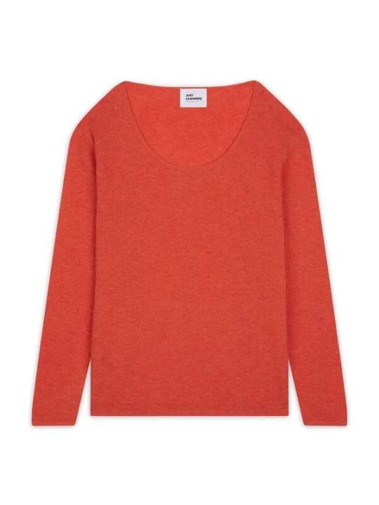 Foto van product JUST CASHMERE Trui 'FIONA' oranje