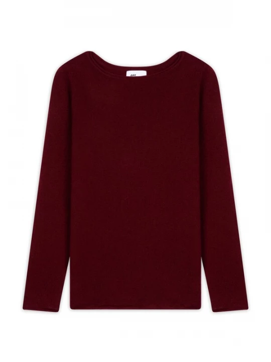 Foto van product JUST CASHMERE Trui 'GRACE' bordeaux