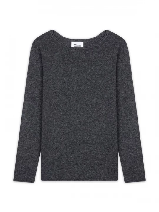 Foto van product JUST CASHMERE Trui 'Grace' grijs gemêleerd