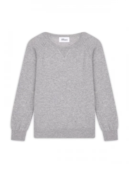 Foto van product JUST CASHMERE Trui 'Helen' grijs gemêleerd
