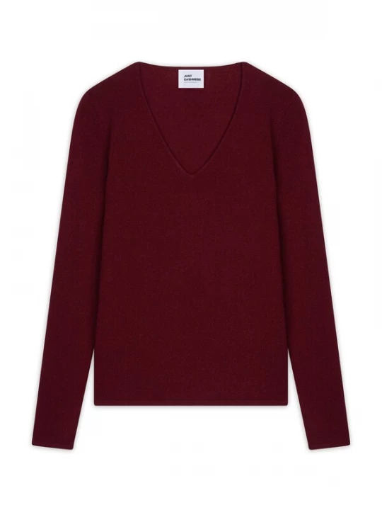 Foto van product JUST CASHMERE Trui 'Joan' bordeaux
