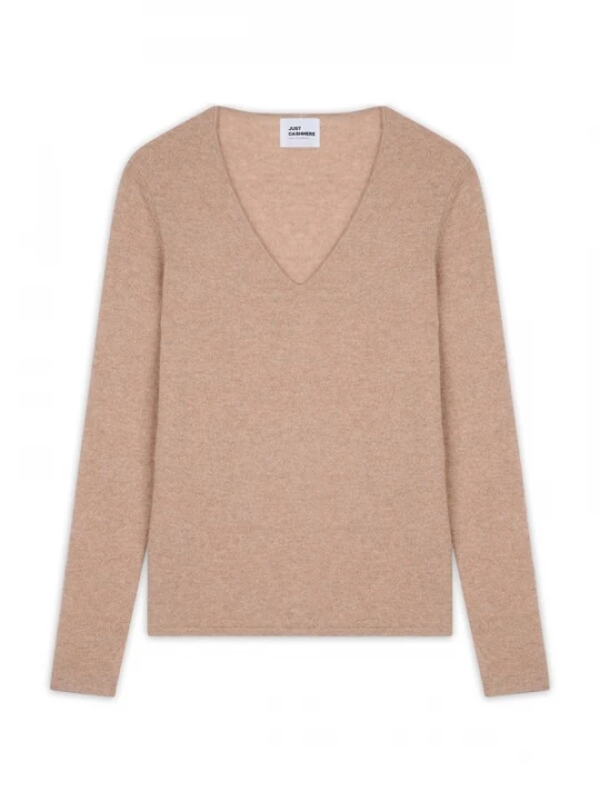 Foto van product JUST CASHMERE Trui 'Joan' mokka