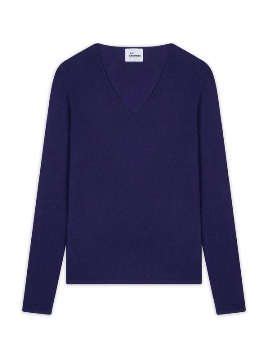 Foto van product JUST CASHMERE Trui 'Joan' purper