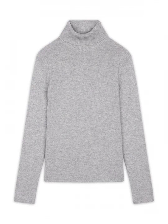Foto van product JUST CASHMERE Trui 'Juni' grijs gemêleerd