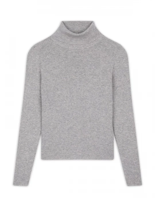 Foto van product JUST CASHMERE Trui 'LANAIS' grijs gemêleerd