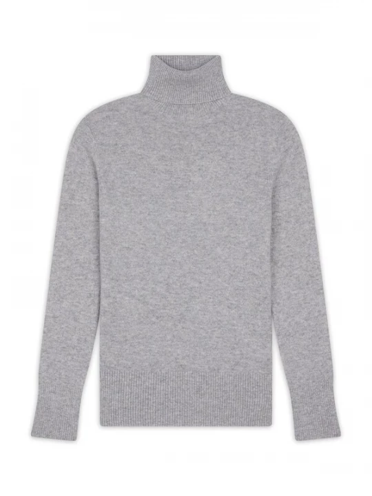 Foto van product JUST CASHMERE Trui 'Lexie' grijs gemêleerd