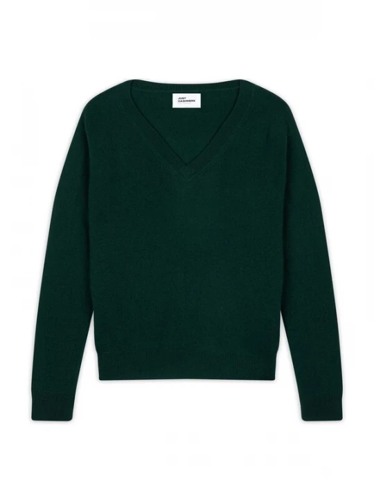 Foto van product JUST CASHMERE Trui 'Nora' donkergroen