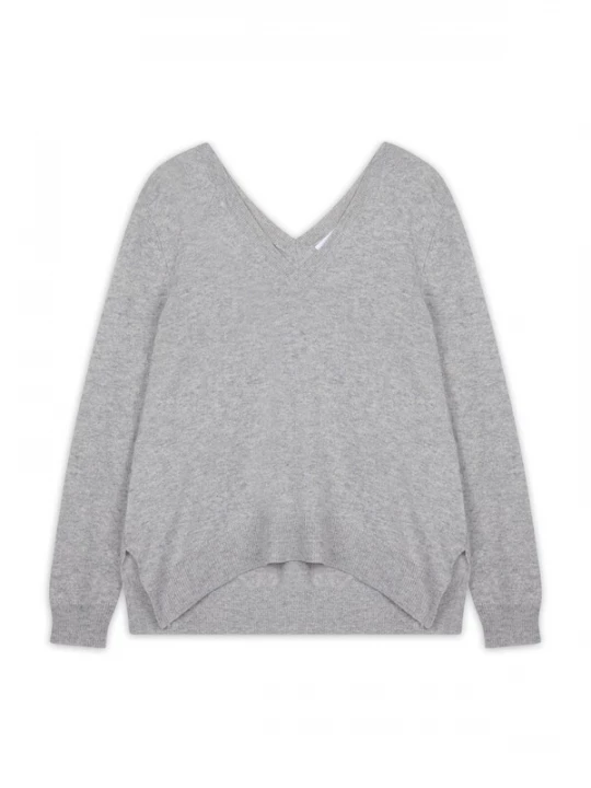 Foto van product JUST CASHMERE Trui 'Opal' grijs gemêleerd