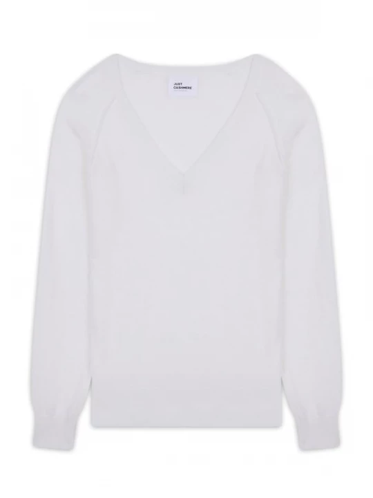 Foto van product JUST CASHMERE Trui 'Phoebe' offwhite