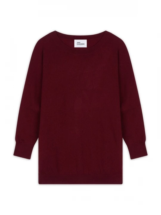 Foto van product JUST CASHMERE Trui 'Rebecca' bordeaux