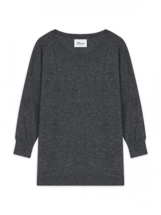 Foto van product JUST CASHMERE Trui 'REBECCA' grijs gemêleerd