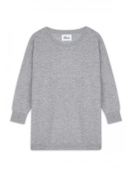 Foto van product JUST CASHMERE Trui 'Rebecca' grijs gemêleerd