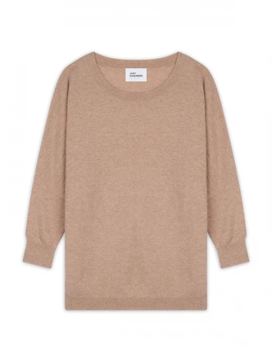 Foto van product JUST CASHMERE Trui 'Rebecca' pasteloranje