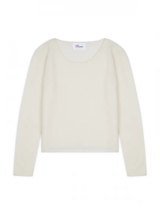 Foto van product JUST CASHMERE Trui 'Vivian' ivoor