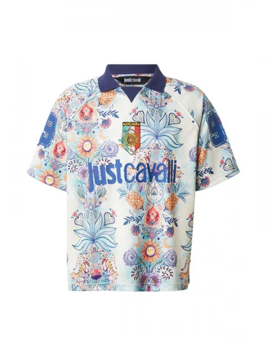 Foto van product Just Cavalli Shirt blauw / azuur / lichtoranje / wit