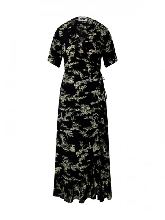 Foto van product JUST FEMALE Jurk 'Mako' groen / zwart