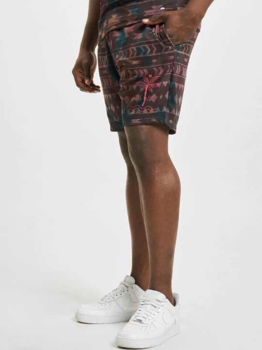 Foto van product Just Rhyse Broek 'Pocosol' mokka / petrol / oudroze / lichtroze