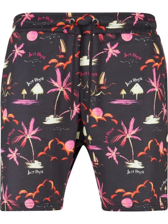 Foto van product Just Rhyse Broek 'Waikiki' oranje / pink / zwart / wit