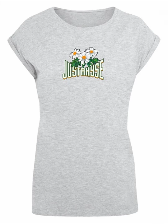 Foto van product Just Rhyse Shirt 'Daisy' grijs gemêleerd / groen / oranje / wit