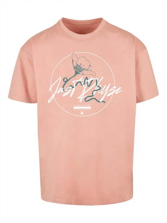 Foto van product Just Rhyse Shirt 'Full Bloom' donkergroen / rosa / wit