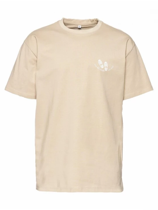 Foto van product Just Rhyse Shirt 'Go Further' sand / wit