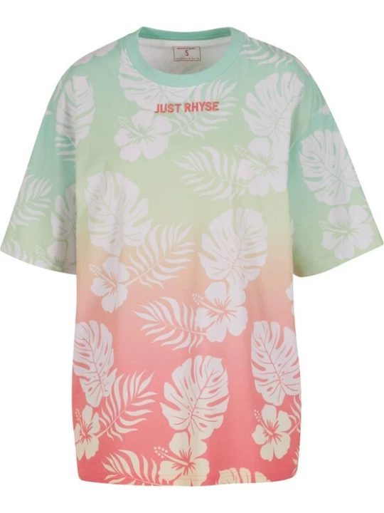 Foto van product Just Rhyse Shirt 'Holidays' mintgroen / lichtgroen / koraal / pink / wit