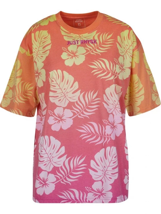 Foto van product Just Rhyse Shirt 'Holidays' oranje / pink / wit