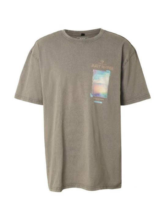 Foto van product Just Rhyse Shirt 'Lanai' azuur / geel / taupe / lichtlila