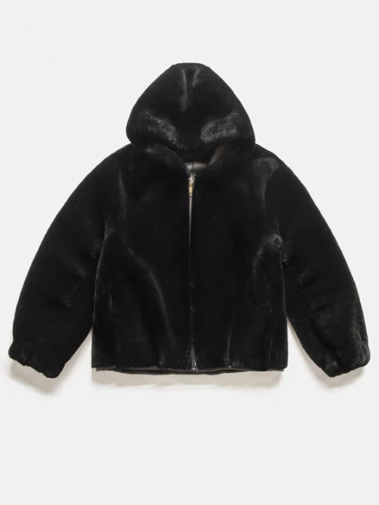 Foto van product Just things we like Winterjas 'ASAHI Shearling Jacket' zwart