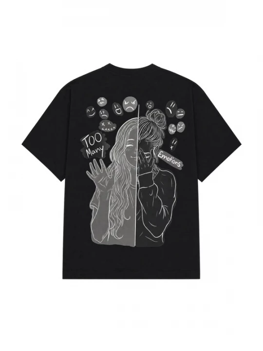 Foto van product JustDepressed Clothing Shirt 'Borderline - heavy T-Shirt 240GSM' zwart