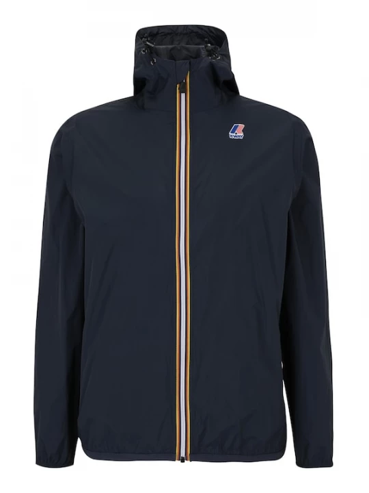 Foto van product K-Way Functionele jas 'Le Vrai 4.0 Claude' donkerblauw / geel / oranje / wit